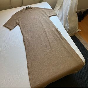 Elegant Tan Maxi Dress